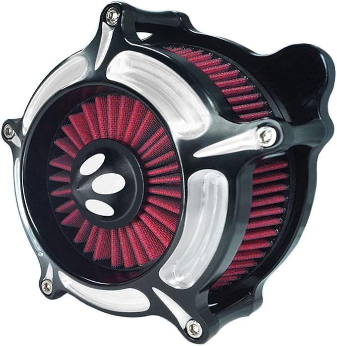 Air Filter Intake Motorcycle Turbine Cleaner Kit Cnc Cut Chrome