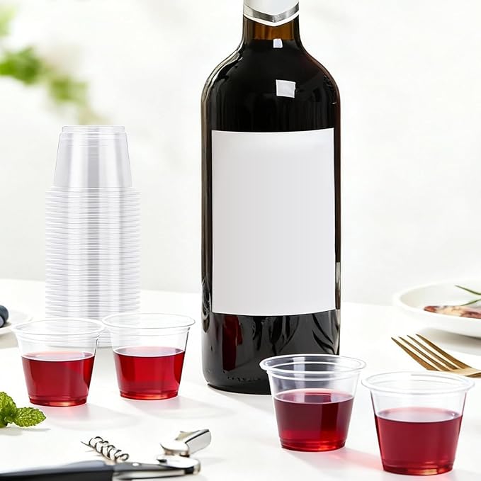 Lamosi 1000 Count 1 oz Plastic Shot Glasses Disposable, Jello Shot Cups |