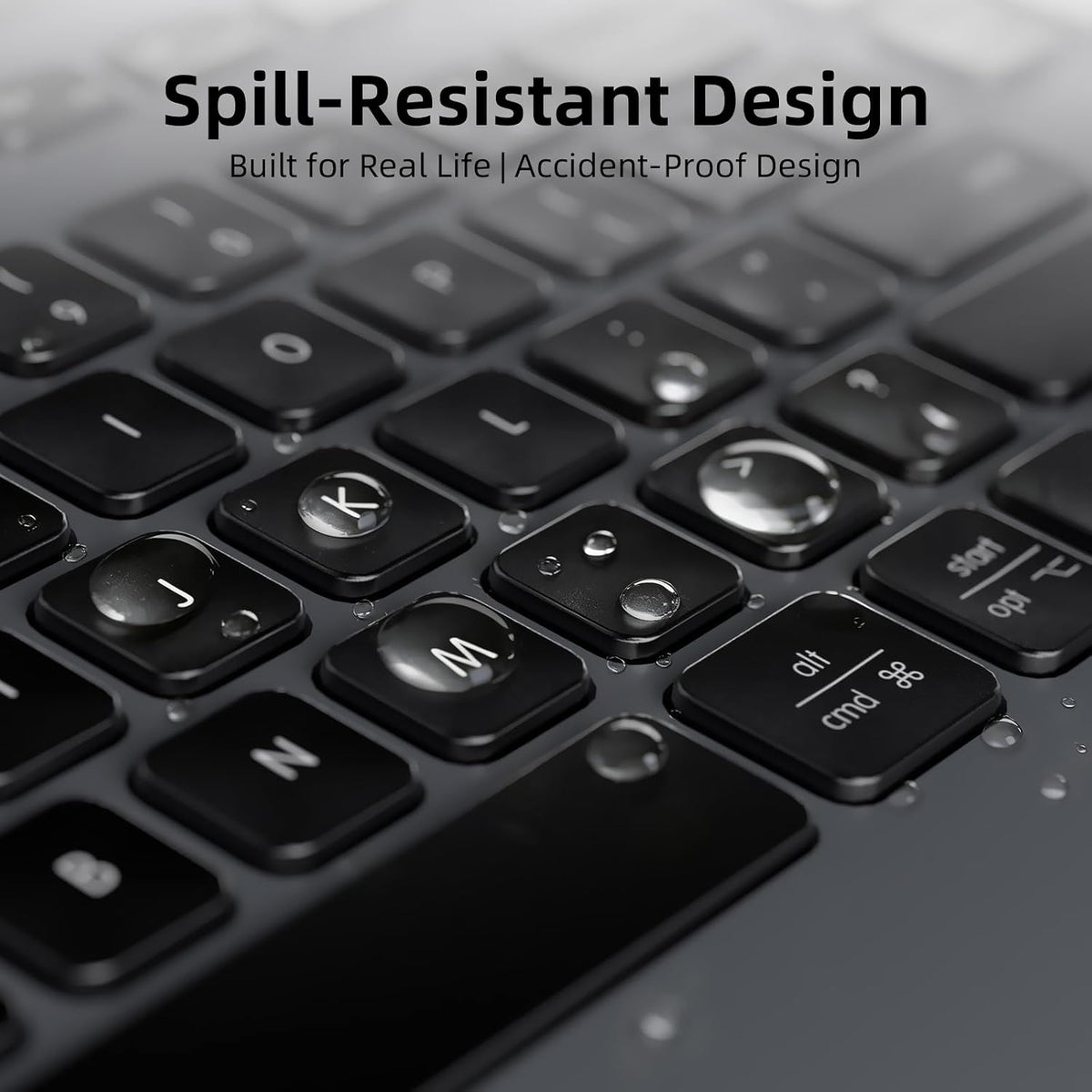 INFINMIND Wireless Keyboard Mouse Combo, Silent Multi-Functional Design.