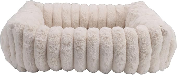 Cat Bed, Warm & Comfortable Dog Bed with Anti Slip Base & Removable Cover, Washable, Raised Support Edge Design, Soft Pet Furniture, Ideal for Cats, Dogs, Other Pets