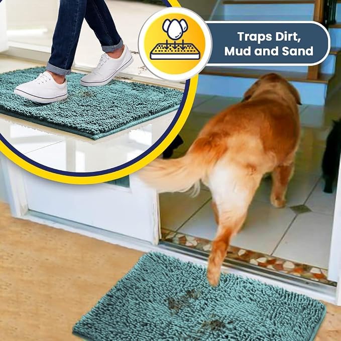 Muddy Mat® | Super Absorbent Door Mat Indoor, Microfiber Quick Dry Chenille
