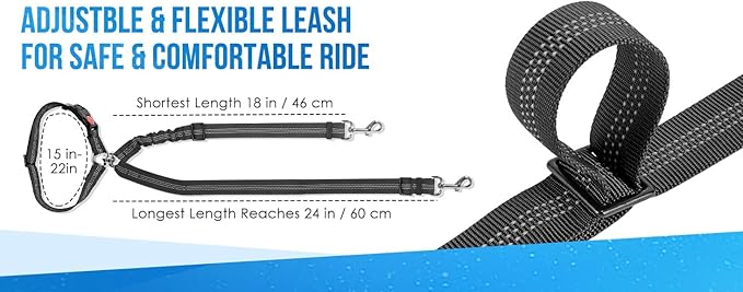 Dog Seat Belt for Car, Dual Pet Vehicle Headrest Restraint Safety Seatbelt,Two Dog Leash No Tangle Dog Car Leash Seat Belt,Duty Adjust Elastic Connect Harness in Vehicle Travel(Black)