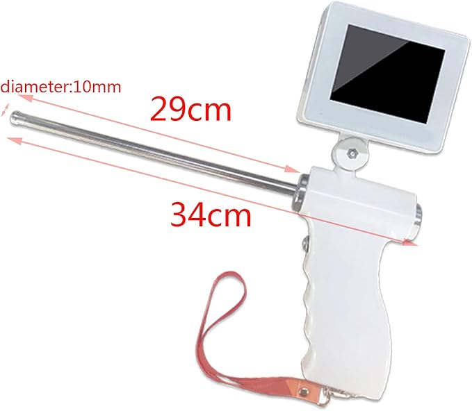 Artificial Insemination AI Gun, Dog Visual Artificial Insemination Gun w/Insemination Tubes & Steel Tubes for Syringe, 3.5" with 15 Million Pixels, Professional Visual Insemination Gun