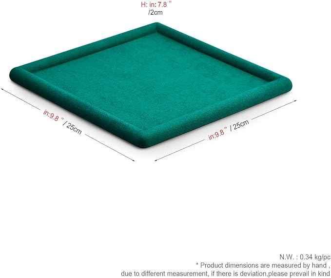 Oirlv Top Microfiber Jewelry Tray Square Nightstand Organizer Rings Earrings