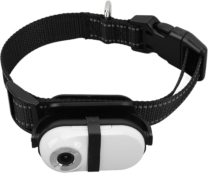 SUNGOOYUE Pet Collar Camera, 1080P HD Video Recording Adjustable Angle View with Back, for Dogs Cats Indoor Outdoor Travel Adventure (32GB)