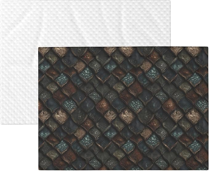 Waterproof Dog Blanket Soft Pet Blanket for Puppy Cat, Fleece Cat Throw Blankets for Furniture Bed Couch Sofa Reversible - Realistic Scales 1