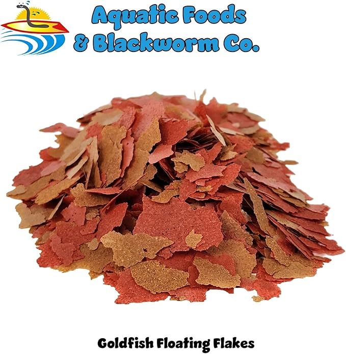 Aquatic Foods Inc. Goldfish Flakes, 42% Protein Color Enhancing and Spirulina Flakes for Aquarium & Pond Goldfish, Koi and All Pond Fish...WL…3-lbs Poly Bag