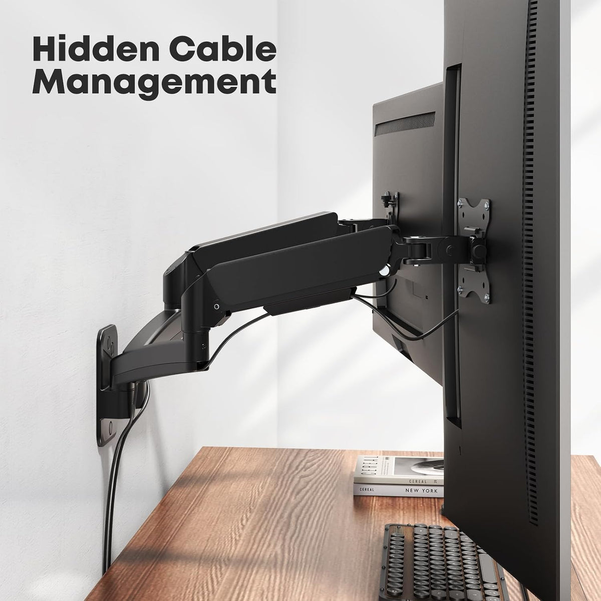 Dual Monitor Wall Mount for 17-32 inch Flat/Curved Computer Screens