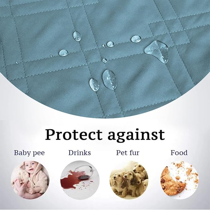 Waterproof Dog Bed Covers for Couch Protection, Water-Resistant Soft Dog Pet Blanket Anti-Slip Dog Blanket for Bed, for Furniture Bed Couch Sofa (Gray Blue,40x50inch)