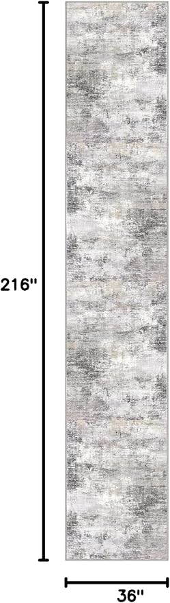 IOHOUZE Abstract Runner Rug 3x18 Ft Washable Runners