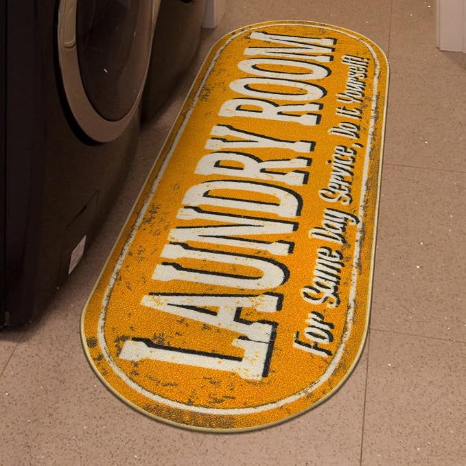 Ottomanson 20" x 59" Oval Laundry Room Rug