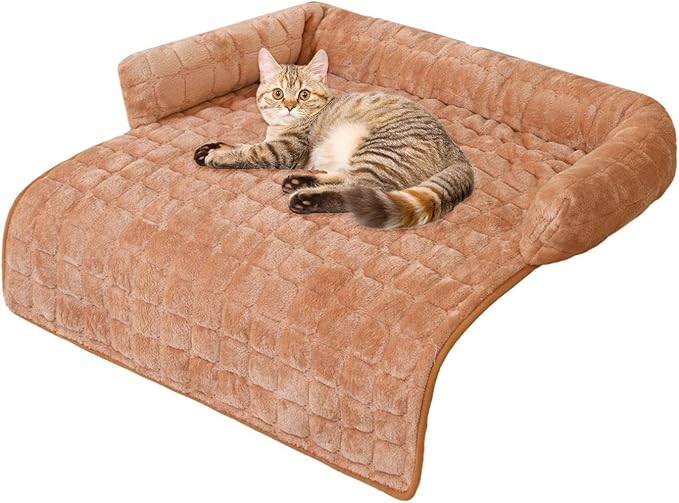 Pet Couch Cover - U Shape Protective Washable, Soft Pet Bed Sofa Protector for Cats, Kittens, Puppies for Indoor Home Living Room Apartment, Car, Camping, Travel Bed and Furniture Protection