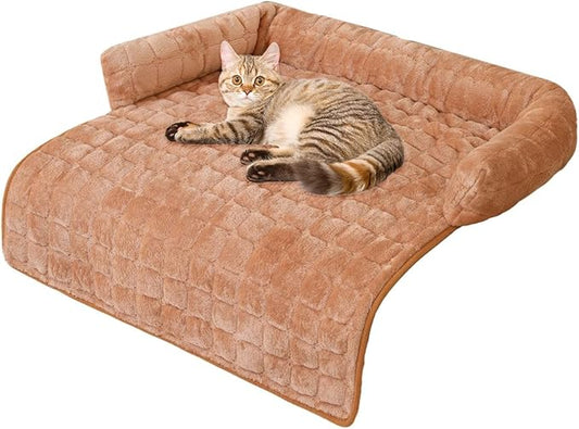Pet Couch Cover - U Shape Protective Washable, Soft Pet Bed Sofa Protector for Cats, Kittens, Puppies for Indoor Home Living Room Apartment, Car, Camping, Travel Bed and Furniture Protection