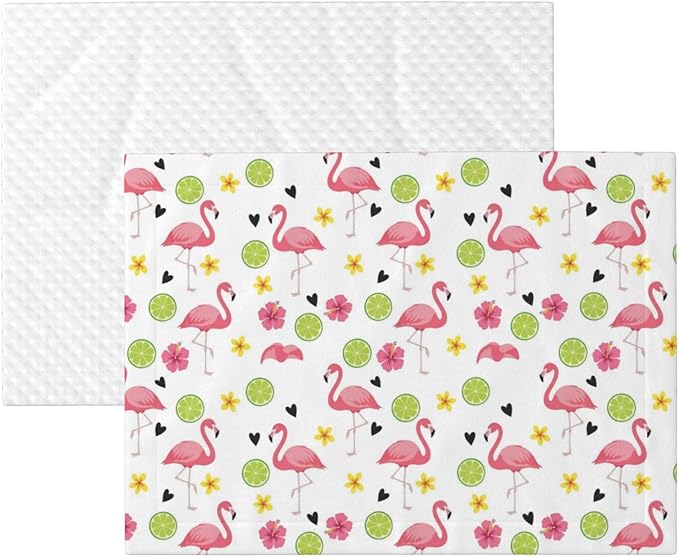 Reversible Plush Dot Pet Blanket for Dogs and Cats, Cute Pink Flamingo, Ultra Soft Two Sided Design with Warm Fuzzy Side and Smooth Side for Comfort
