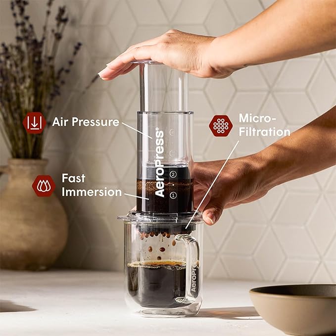 AeroPress Coffee Maker White Paper Micro-Filters, Compostable Coffee Filters