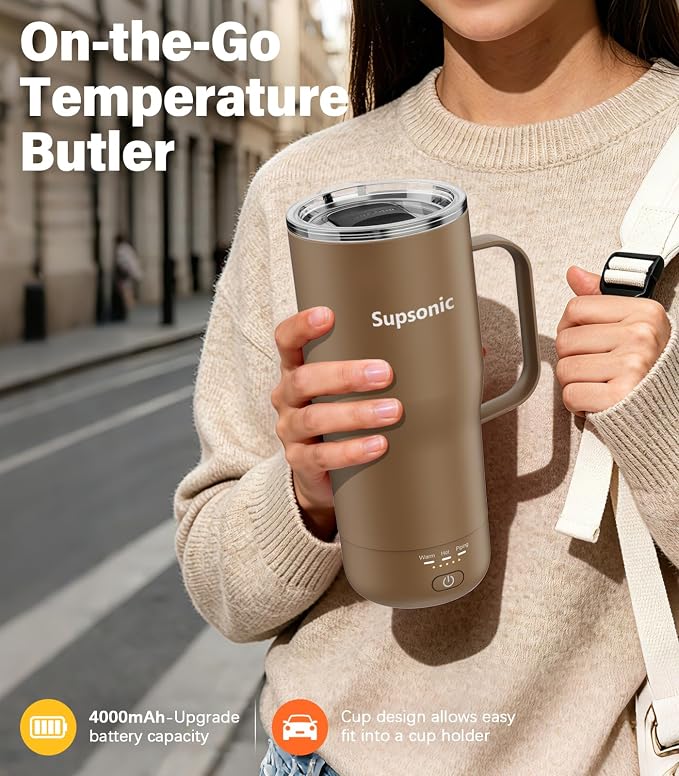 Supsonic Heated Coffee Mug, 20oz Electric Temperature Control Cup | Keeps