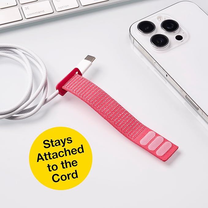Wrap-It Storage Cinch Straps - Assorted 9-Pack (Multicolor) - Cord Organizers for Home Office Accessories and Cable Ties
