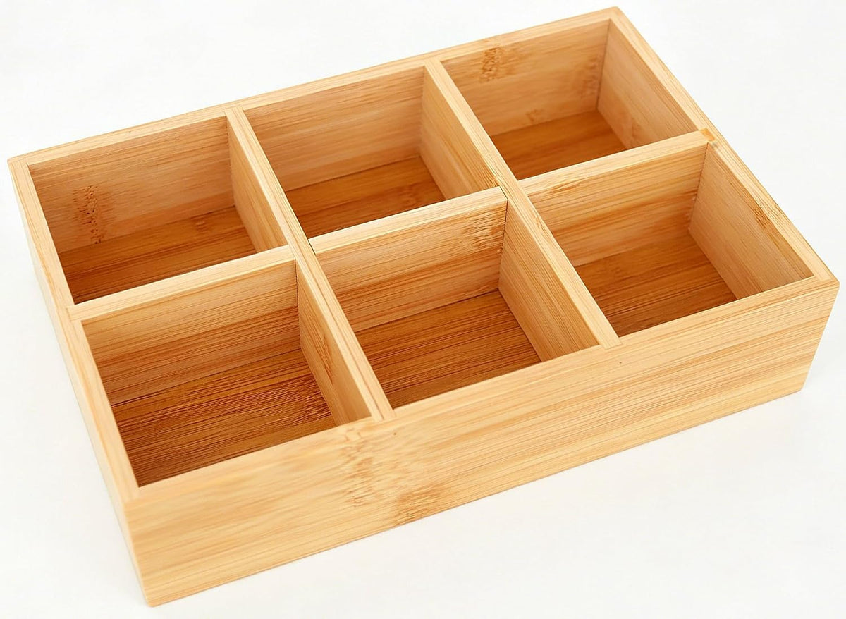 Closet Drawer Organizer Divider - 2 Pack Bamboo Holders Organizers