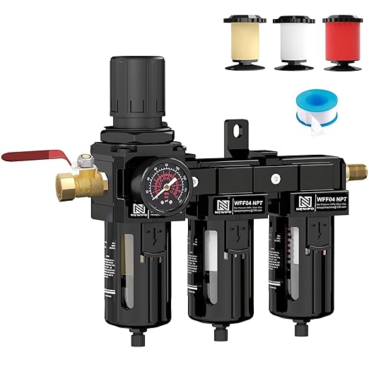 NEWPO 1/2" 3 Stage Air Drying System, Air Dryer