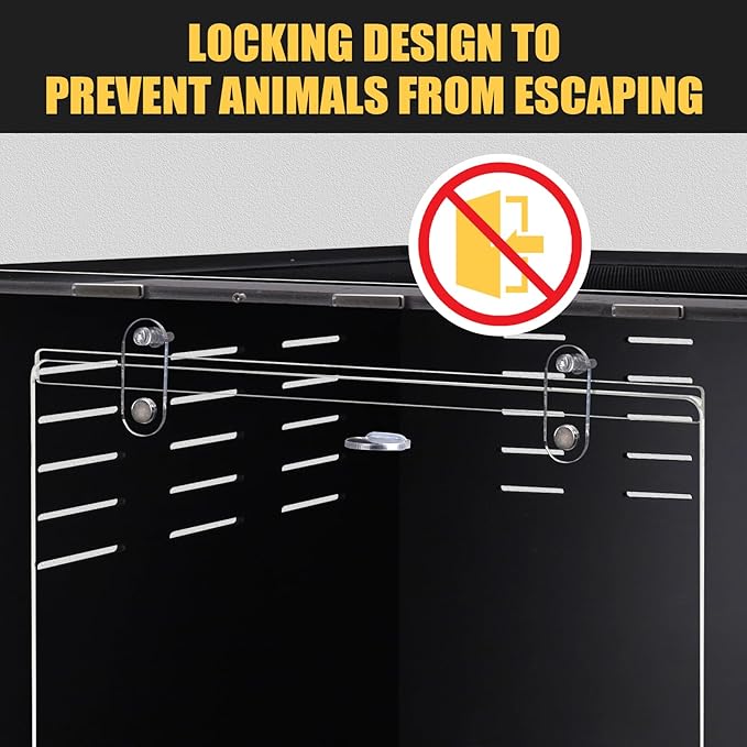 25 Gallon Reptile Tank 24"x16"x16" – PVC Reptile Enclosure Terrarium for Leopard Gecko, Ball Python, Bearded Dragon, and Snake Habitat Setup