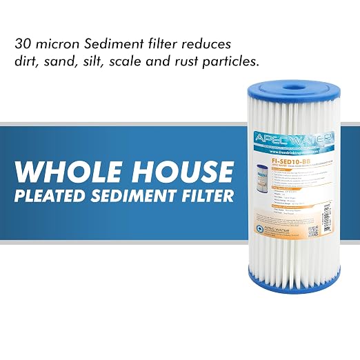 APEC Water Systems CB1-SED10-BB Whole House Sediment Water Filter 10" Home