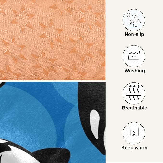 Pet Bed Orca Killer Whale Dog Bed Mat Absorbing Non Slip Pad Pet Sleeping Mat for Small, Medium, and Large Dogs Puppy Cat 36 in x 24 in