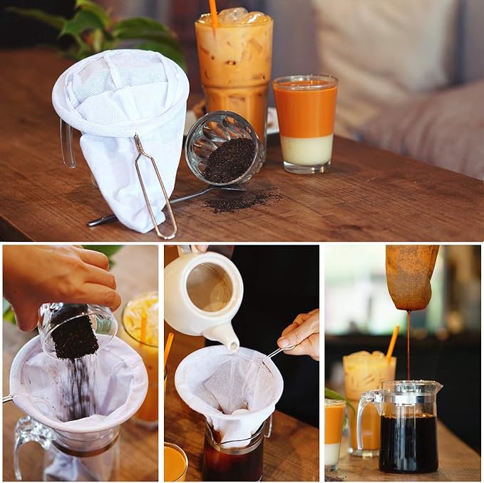 Traditional Thai Style Tea Filter Stainless Steel Size 3 Inches Friendly Using