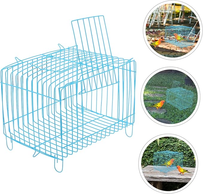 Parrot Carrying Cage Lightweight Portable Pet Carrier Bird Storage and Travel Cage for Outings