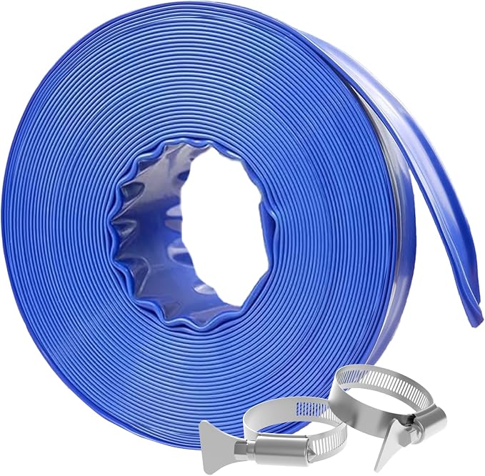 Poolvio Backwash Hose 1-1/2" x 50 ft, Leak-Free