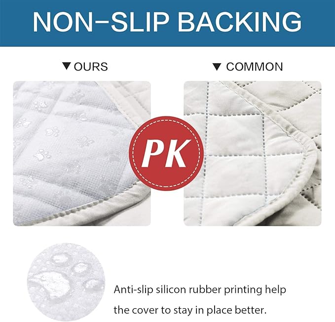 Waterproof Dog Bed Covers for Couch Protection, Water-Resistant Soft Dog Pet Blanket Anti-Slip Dog Blanket for Bed, for Furniture Bed Couch Sofa (Ivory White,82x102inch)