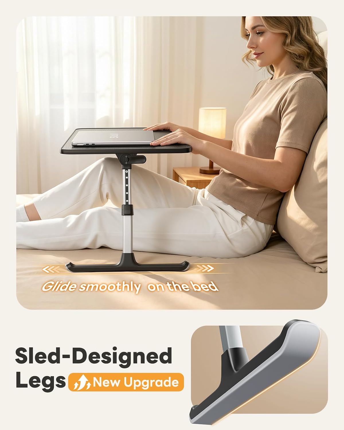 Laptop Desk for Bed, SAIJI Lap Desks Bed Trays for Eating Writing