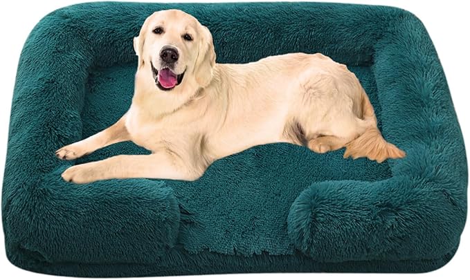 Dog Beds Large Sized dog Orthopedic, Sofa Dog Bed with Waterproof Lining and Nonskid Bottom, Rectangle Washable Dog Bed for Medium Small Dogs and Cats Comfortable ( Color : Blue1 , Size : 31 x 21" )