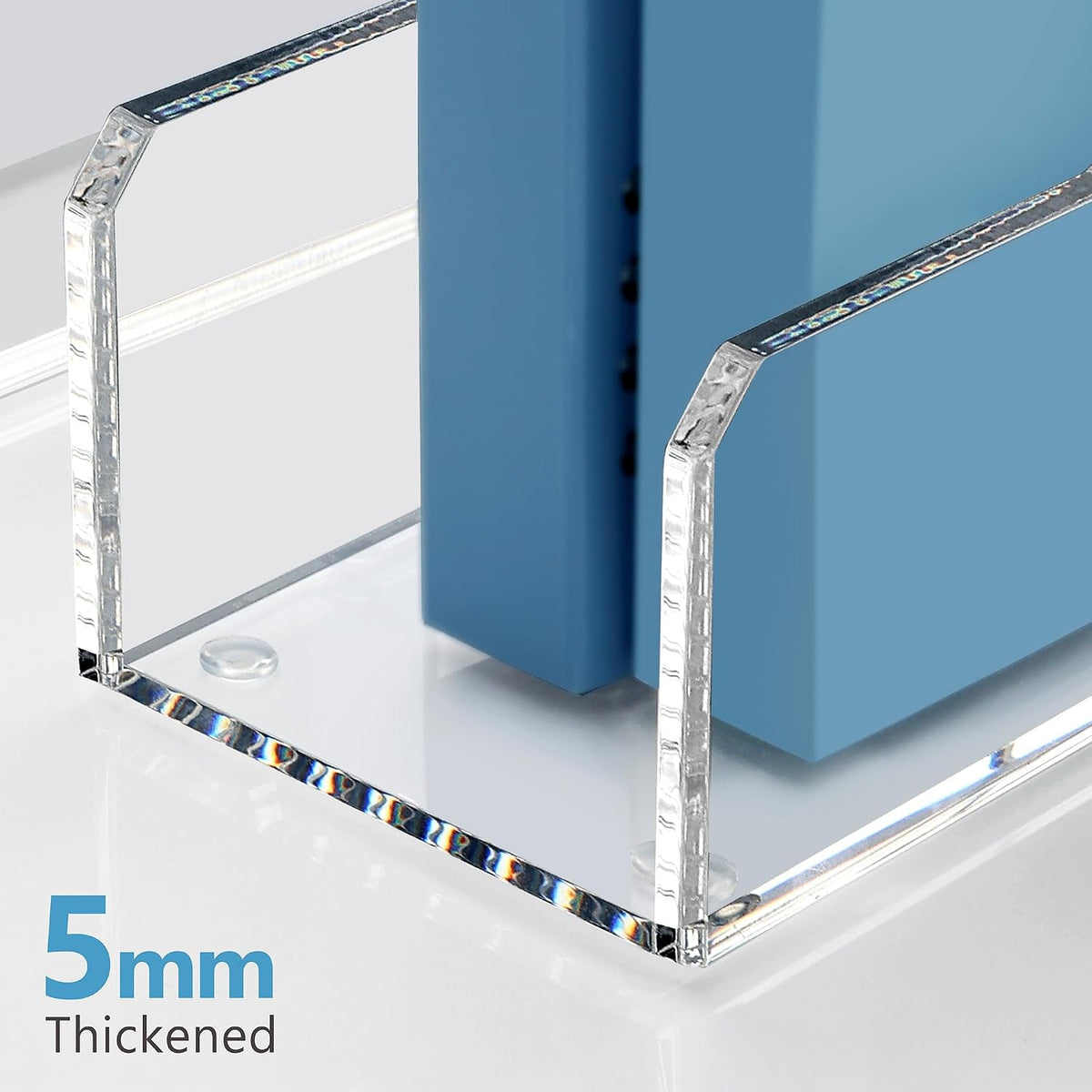 SANRUI 2 Pack Acrylic Magazine File Holder, Clear Vertical Desk Organizer