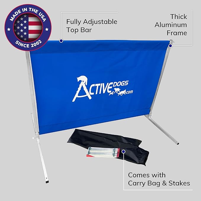 ActiveDogs.com IGP IPO Schutzhund Standard Hurdle Jump w/Carrying Bag - All Aluminum Design - Agility Training Jump - Easy to Transport