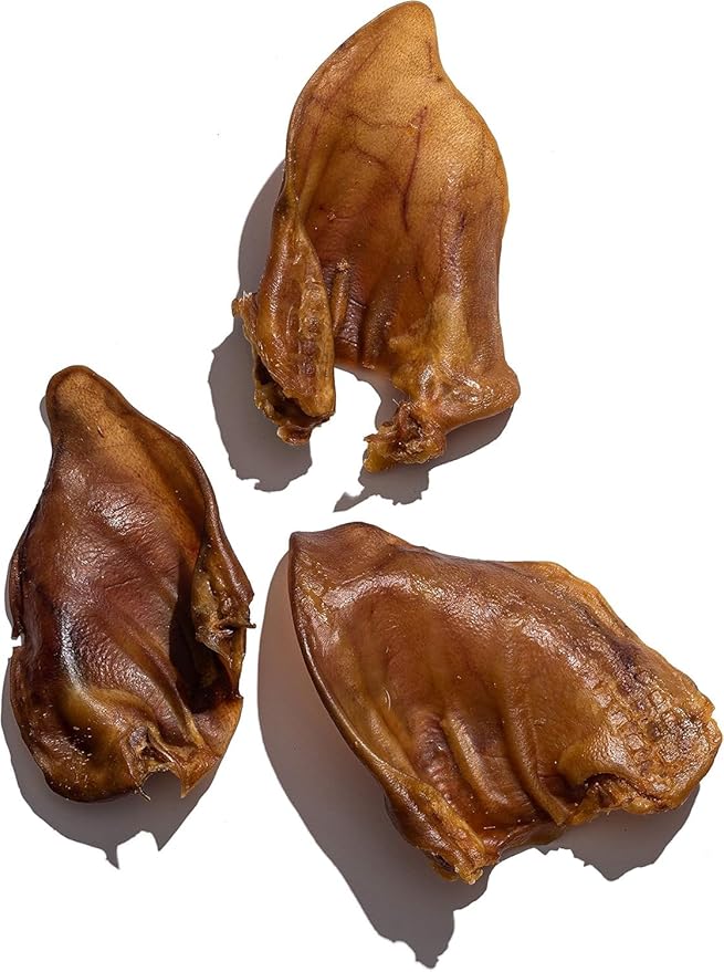 Jack & Pup Pig Ears for Dogs (25 Pack) – All Natural Whole Pig Ear Dog Chews, Single Ingredient, Extra Thick & Large, Long Lasting Treats for Small, Medium & Large Dogs – Rawhide Alternative