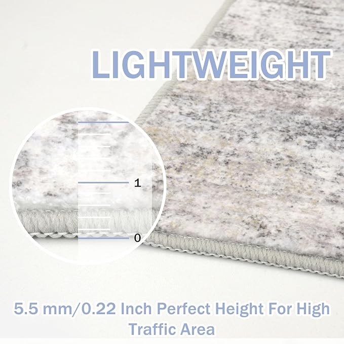 IOHOUZE Abstract Runner Rug 3x18 Ft Washable Runners
