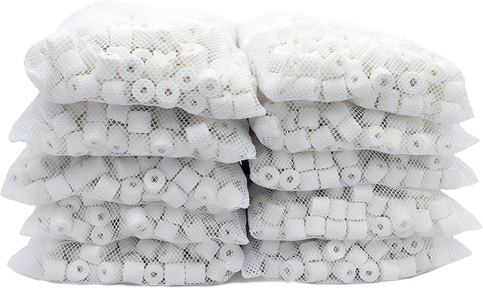ALEGI Aquarium Premier Bulk Bio Ceramic Rings Filter Media