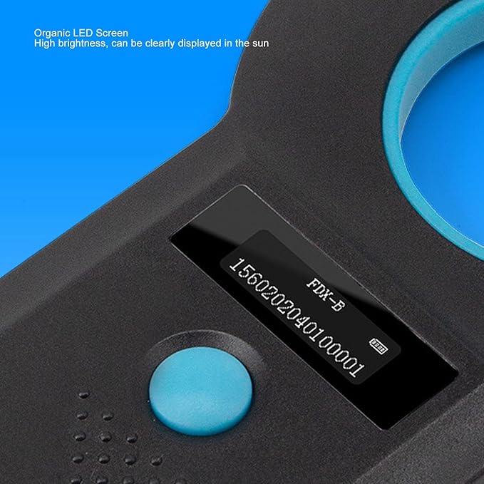 Handheld Pet Microchip Scanner with Bluetooth and USB C Connectivity - 134.2KHz and 125KHz Animal Chip Reader Supporting EMID and FDX B ISO 11784 85-128 Data Storage OLED Display
