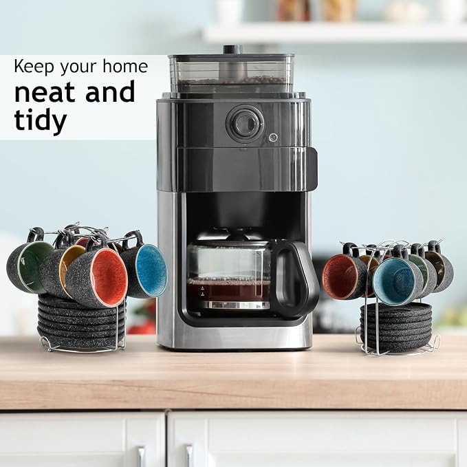 MIAMIO – 2.7 Oz Ceramic Stackable Espresso Cups