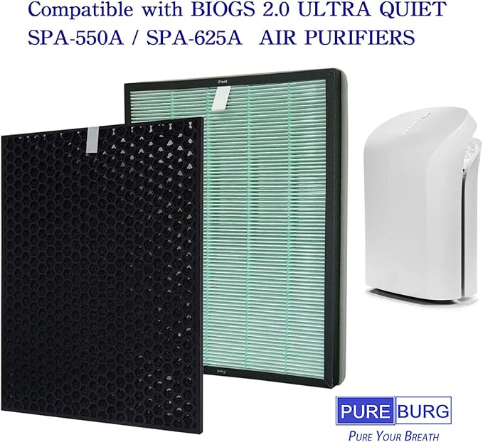 PUREBURG Replacement Filter Set Compatible