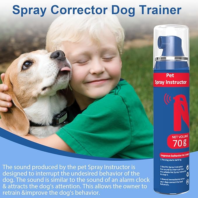 Dog Corrector Spray 70ml 4 Pack Pet Trainer Spray, Corrector Spray for Dog to Stops Barking, Jumping Up, Food Stealing, Dog Fights, Avoidance, Unwanted Dog Behaviour