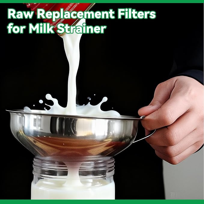 200 Pack Milk Filter Discs Quick Flow Non-gauze Small 4-9/16" Od Replacement