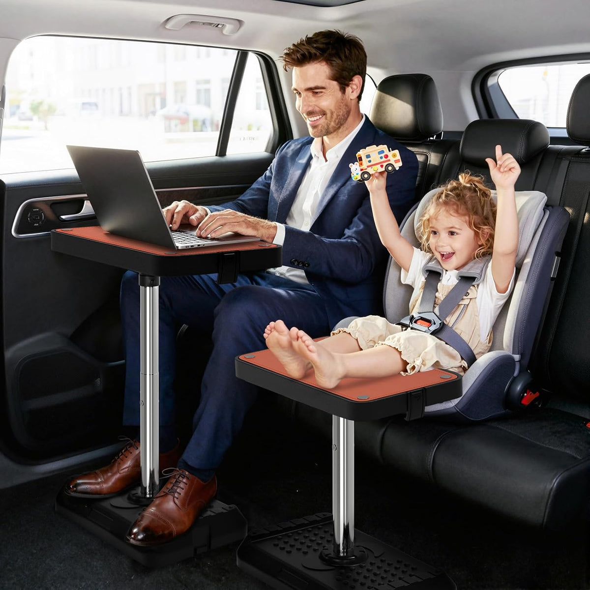 Car Seat Tray Table, Multi-Function Adjustable Car Laptop Desk (Mini)