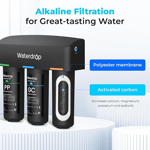 Waterdrop TSB-ALK 8 Layer Slightly Alkaline Under Sink Water Filter System