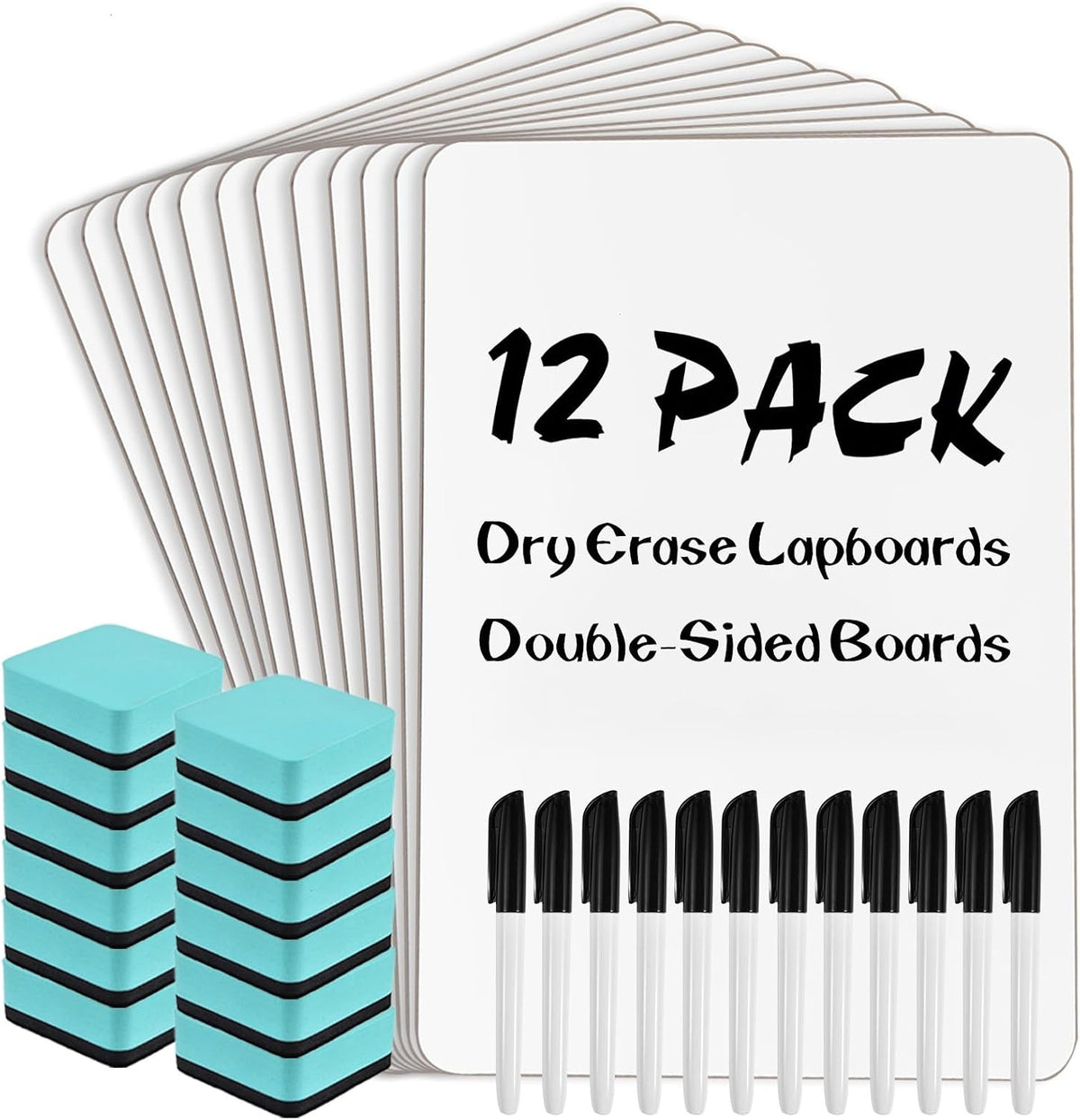 Small Dry Erase Boards Classroom Pack 12 x 9 Inch 12 Pack Whiteboard