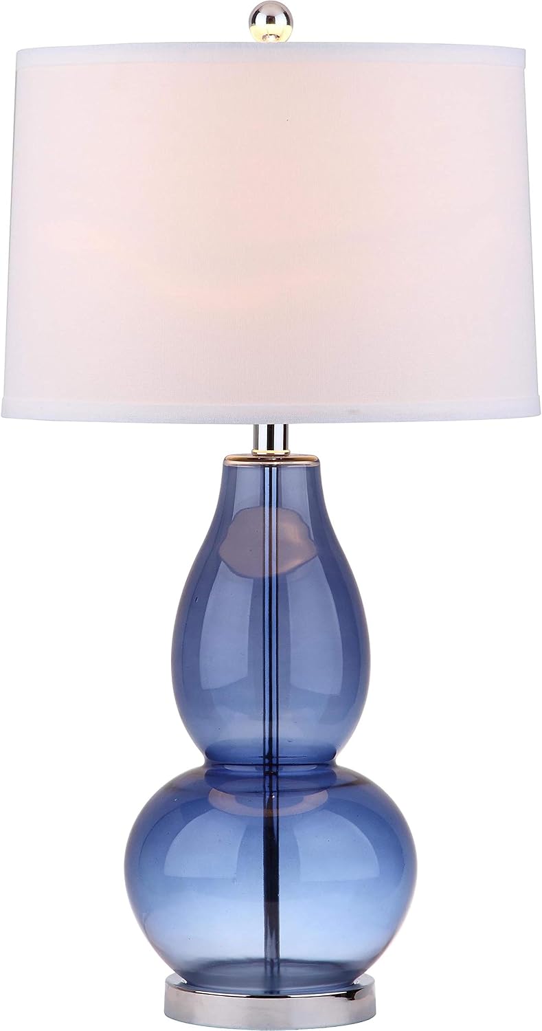 Safavieh Lighting Collection Mercurio Double Gourd Blue and White Table Lamp, Set of 2