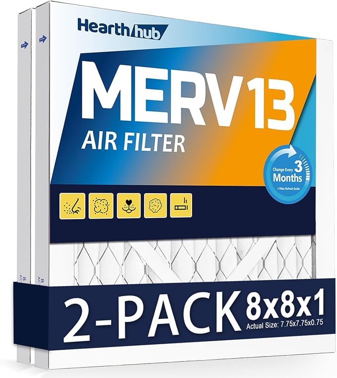 8×8×1 MERV 13 Furnace Air Filters