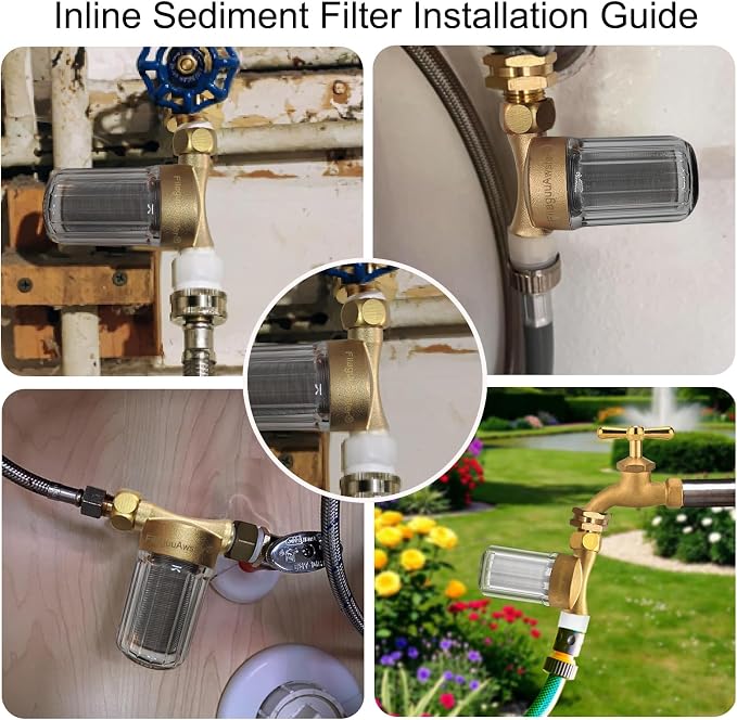FA21 Washer Water Filter Reusable, brass garden hose filter
