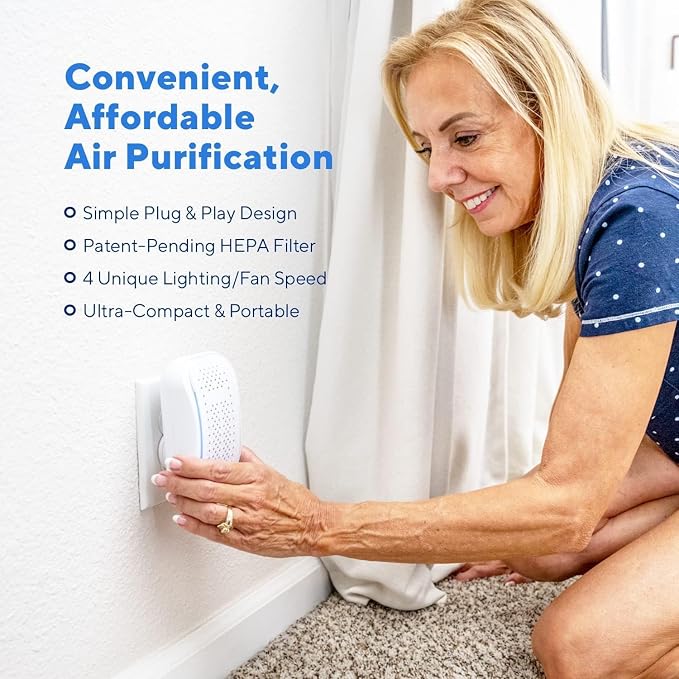 Clarifion - DSTx Portable Air Purifier - Plug In Air Ionizer HEPA Filter