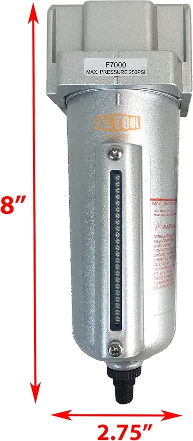 1/2" NPT HEAVY DUTY Industrial Grade Particulate Filter/Water Trap
